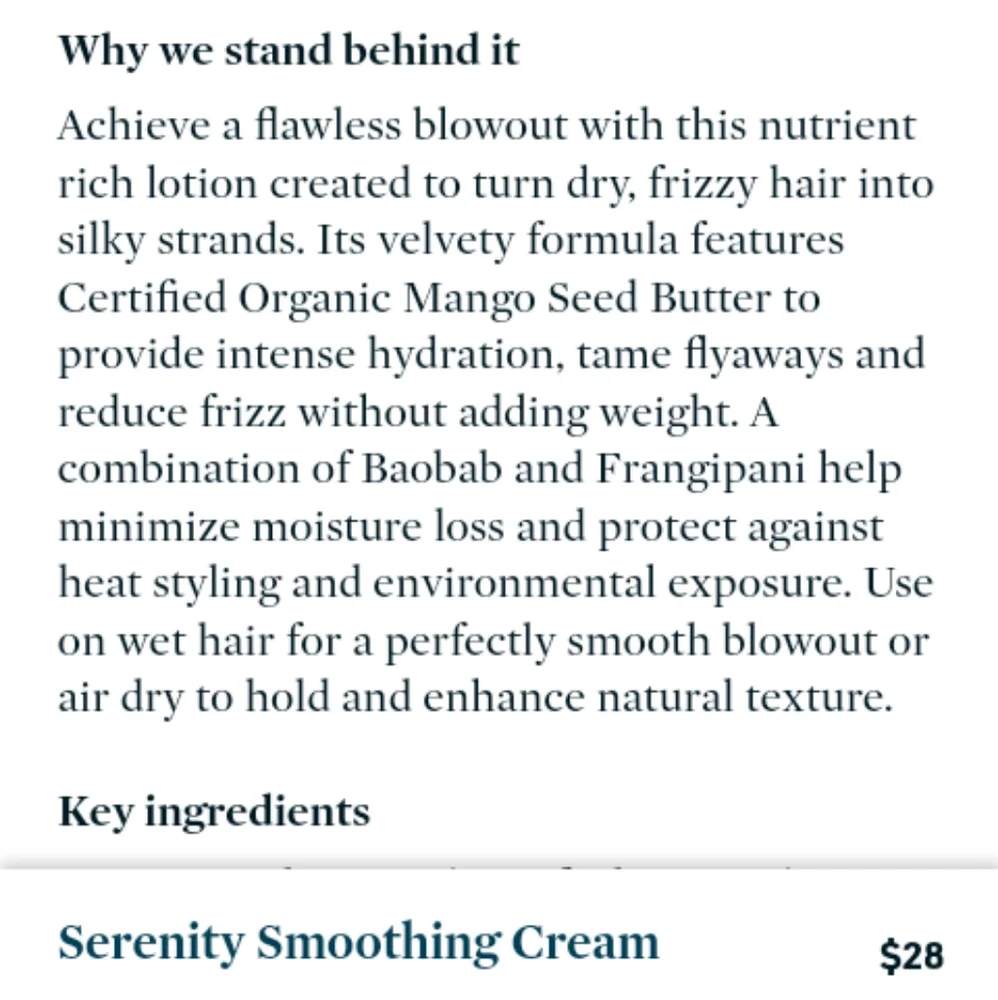 Innersense serenity smoothing scream a blowout lotion for sleek style 2oz new